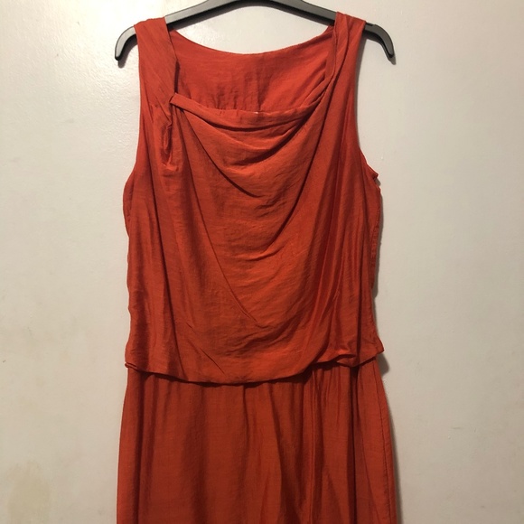 DECA Paris Orange Sleeveless Dress - Picture 1 of 5